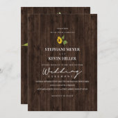 ひま素朴フラワーブーケ結婚ーズ 招待状 (正面/裏面)