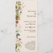 ひま素朴フラワーベージュモダンのフラ結婚ットプログラム プログラム (正面)