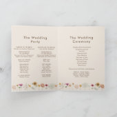 ひま素朴フラワーベージュ結婚アーチ折り曲げ プログラム (内部)