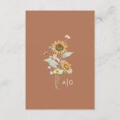 ひま素朴フラワーベージュ結婚詳細 エンクロージャーカード (裏面)