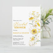 ひま素朴フラワーボホフローラカントリーブライダルシャワー 招待状 (スタンド正面)