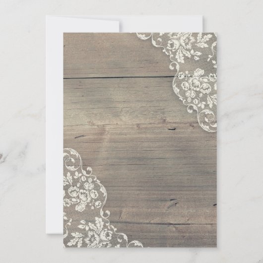 ひま素朴フラワーレース生まれたばかりのベビー写真誕生 案内状 (裏面)