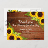 ひま素朴フラワーレース結婚の感謝はがき ポストカード (正面/裏面)