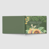 ひま素朴フラワー結婚ズゲストブック ゲストブック (全面)