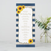 ひま素朴フラワー&ネイビーストライプルズ結婚 プログラム (スタンド正面)