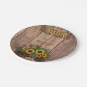 ひま素朴モダン花車赤ちゃんシャワー ペーパープレート (アングル)