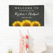 ひま素朴花エレガントシャルボードウェディングパーティー 横断幕 (インサイチュ)