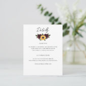 ひま素朴花バラ結婚詳細 エンクロージャーカード (スタンド正面)