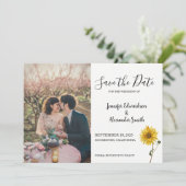 ひま素朴花フローラ写真国結婚式 セーブザデート (スタンド正面)