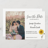 ひま素朴花フローラ写真国結婚式 セーブザデート (正面/裏面)