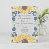 ひま素朴花フローラ結婚ブライダルシャワー 招待状 (スタンド正面)