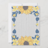 ひま素朴花フローラ結婚ブライダルシャワー 招待状 (裏面)