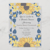 ひま素朴花フローラ結婚ブライダルシャワー 招待状 (正面/裏面)