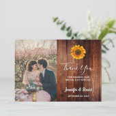 ひま素朴花木写真結婚サンキューカード (スタンド正面)