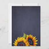 ひま素朴花海軍チョーク結婚ボード 招待状 (裏面)