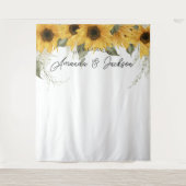 ひま素朴花結婚の写真ブース背景 タペストリー (正面)