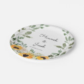 ひま素朴花結婚の紙プレート ペーパープレート (アングル)