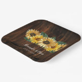 ひま素朴花結婚の紙プレート ペーパープレート (傾斜あり)