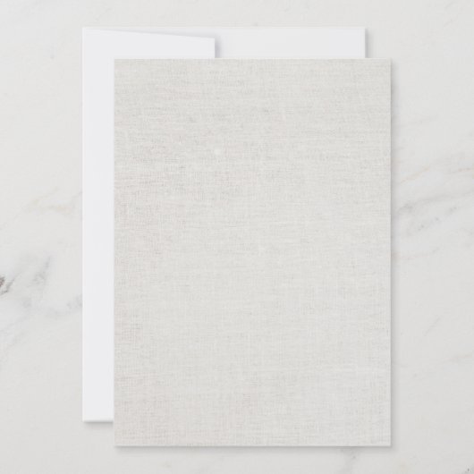 ひま素朴花結婚の黒いレースエレガントリネン 招待状 (裏面)