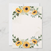 ひま素朴花 |シンプル水の色結婚の 招待状 (裏面)