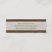 ひま素朴花 スキニー名刺 (裏面)