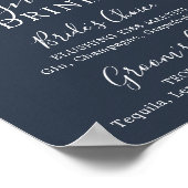 ひま素朴花 |ネイビーシグネチャードリンクの看板 ポスター (角)