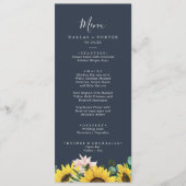 ひま素朴花 |ネイビー結婚のディナーメニュー メニュー (正面)