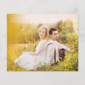 ひま素朴花 |予算結婚のサンキューカード (裏面)