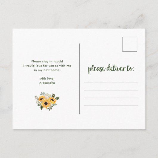ひま素朴花 |新しいアドレスの移動案内 案内ポストカード (裏面)