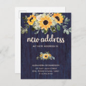 ひま素朴花 |新しいアドレスの移動案内 案内ポストカード (正面/裏面)