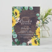 ひま素朴花 |木製ブランチ&バブーブリーシャワー 招待状 (スタンド正面)