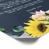 ひま素朴花 |海軍のプラグ抜き式サイン ポスター (角)