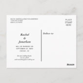 ひま素朴花 | 結婚式の日付の保存 ポストカード (裏面)