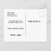 ひま素朴草の写真結婚式が日付を救う 案内ポストカード (裏面)