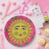 ひま絵を描フラワーガール紙プレート ペーパープレート (パーティー)