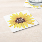 ひま絵を描フラワー結婚ズモノグラム広場紙Co スクエアペーパーコースター (アングル)