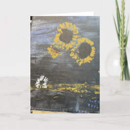 ひま絵画花 サンキューカード