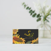 ひま芸術的はっきりした花モノグラム 名刺 (スタンド正面)