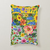 ひま鮮やか花とダリアの花の模様 アクセントクッション (裏面(縦))