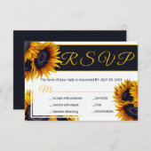 ひま鮮やか花 |夏の結婚食事オプション 出欠カード (正面/裏面)