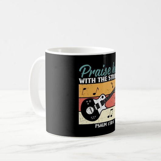 ひもで彼をほめたたえなさい コーヒーマグカップ (正面左)