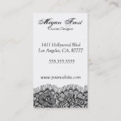 ひもで締められるあなたのモノグラムをカスタマイズ 名刺 (裏面)