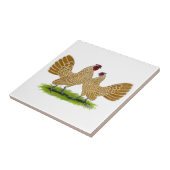 ひもで締められるSebrightsのもみ革 タイル (側面)