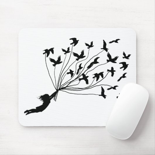 ひものマウスパッドの飛ぶ鳥 マウスパッド (マウス)