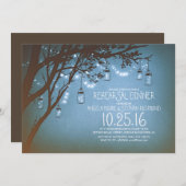 ひもはメーソンジャーのヴィンテージのリハーサルの夕食をつけます 招待状 (正面/裏面)