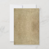 ひもライトが付いているRSVPカードを結婚するヴィンテージ 出欠カード (裏面)