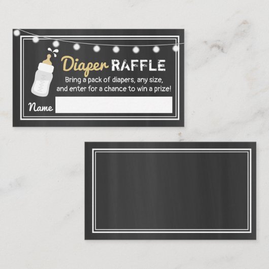 ひもライトベビーはシャワーのおむつのラッフルを醸造しています エンクロージャーカード (正面/裏面)