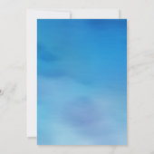 ひもライトヤシの木の結婚式の招待の水彩画 招待状 (裏面)