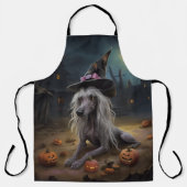 ひも中国のつきカボチャのハロウィーン怖 エプロン (正面)