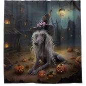 ひも中国のつきカボチャのハロウィーン怖 シャワーカーテン (正面)